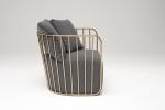 Phase Design Brides Veil Chair , 2 Seater Sofa Metal Lounge Chair With Cushion