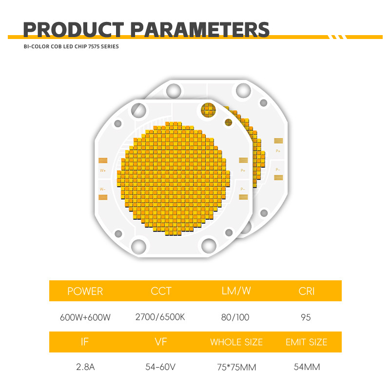 Customized High CRI Powerful 200W 300W 500W 600W 700W 1200W COB Chip LED Board LED Light Module