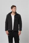 Winter Microfleece Jacket Mens , Black cold weather work paka