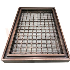 China PVD Color Square Shape 316 Grid Stainless Steel Wire Mesh Panels For Space Divider factory
