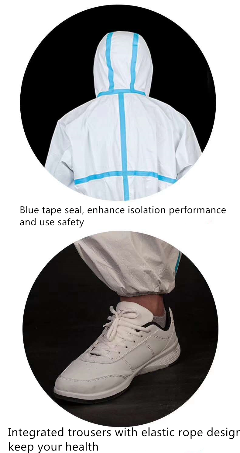 Antivirus Medical Disposable coverall Protective Clothing CE certificate suit