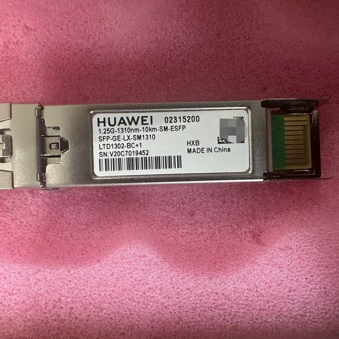 Huawei Original Optical Transceiver 1.25g-1310nm-10km-SM-ESFP, Part number 02315200