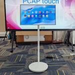 32 Inch Private Moving Standing Touch Screen Kiosk With Battery
