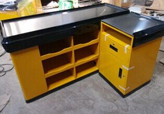 Supermarket Shop Retail Store Counters / Cash Register Counter 1500 * 1200 * 850