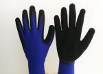 Black Foam Latex Coated Work Gloves 13 Gauge Nylon Knitting Seamless Liner