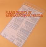 High Quality Two Track Transparent Vacuum Plastic PE Zipper for package bag,