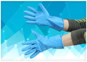 China High Density Surgical Rubber Gloves , Disposable Sanitary Gloves Smooth Surface factory