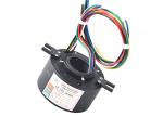 6x15A Industrial Slip Rings Inner Bore 38mm Through Hole One Side Cable Outlet