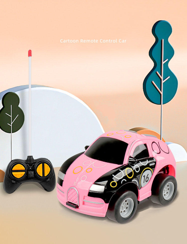 Four-Way Wireless Remote Control Off-Road Vehicle Models for Children's Cartoon Toy Cars