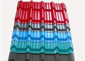 China Color Coated Roofing Sheets , Corrugated Metal Roofing Sheets Width Length Customized factory
