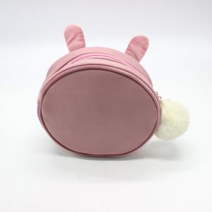China Circular Travel Cosmetic Storage Bag 20cm 6cm Pink Cosmetic Pouch factory