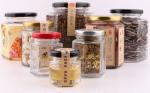 Hexagonal Glass Honey Jars 45ml-730ml Food Container Lead Free Sealed Bottle