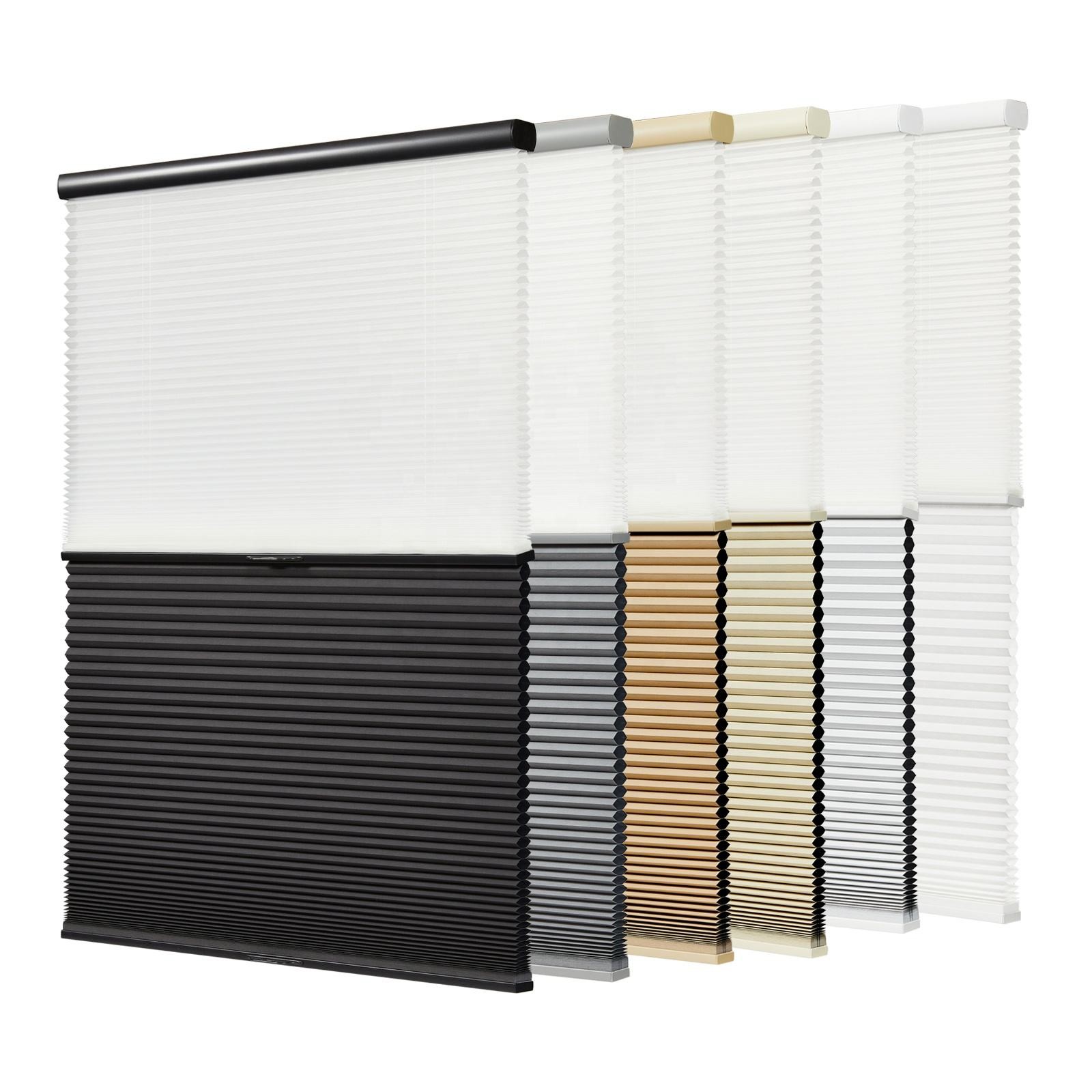 Polyester Yarn Honeycomb Cordless Curtain Blinds Double Cell Cellular Shades