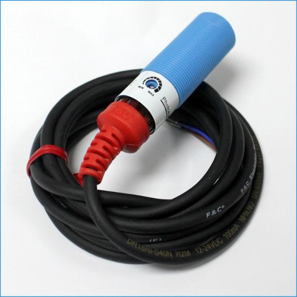 12VDC M18 Retro Reflective Cylindrical Photoelectric Sensors Switch 2m