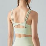 Twist Hollow Out Yoga Underwear Fitness Vest Women'S Removable Bra