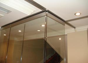 China Clip Aluminum Soliding Glass Partition Wall Top Supported For Meeting Room factory