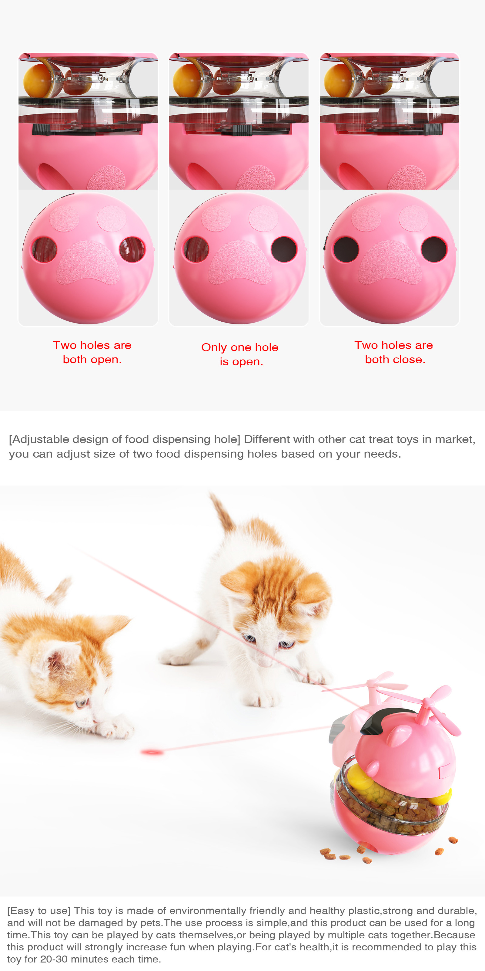 Relieve Anxiety Track Cat Tumbler Toy / Automated Laser Pointer Cat Toy