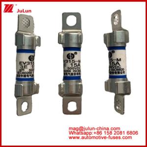 China Tubular fuse EV315-M 15A 500VDC gR Ceramic Tube Automotive Circuit Protection Bolt installation fuse electric 10*38 mm light bolt installation factory