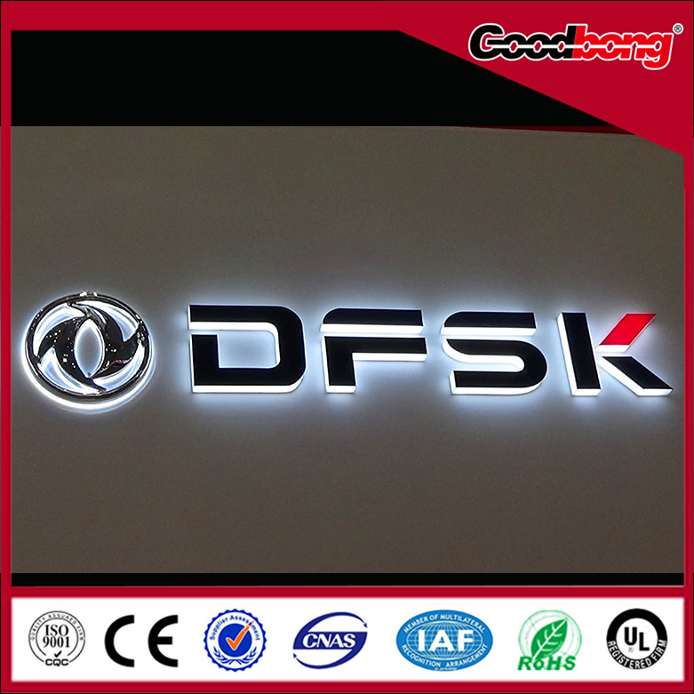 New style waterproof acrylic Backlit car logo letters sign