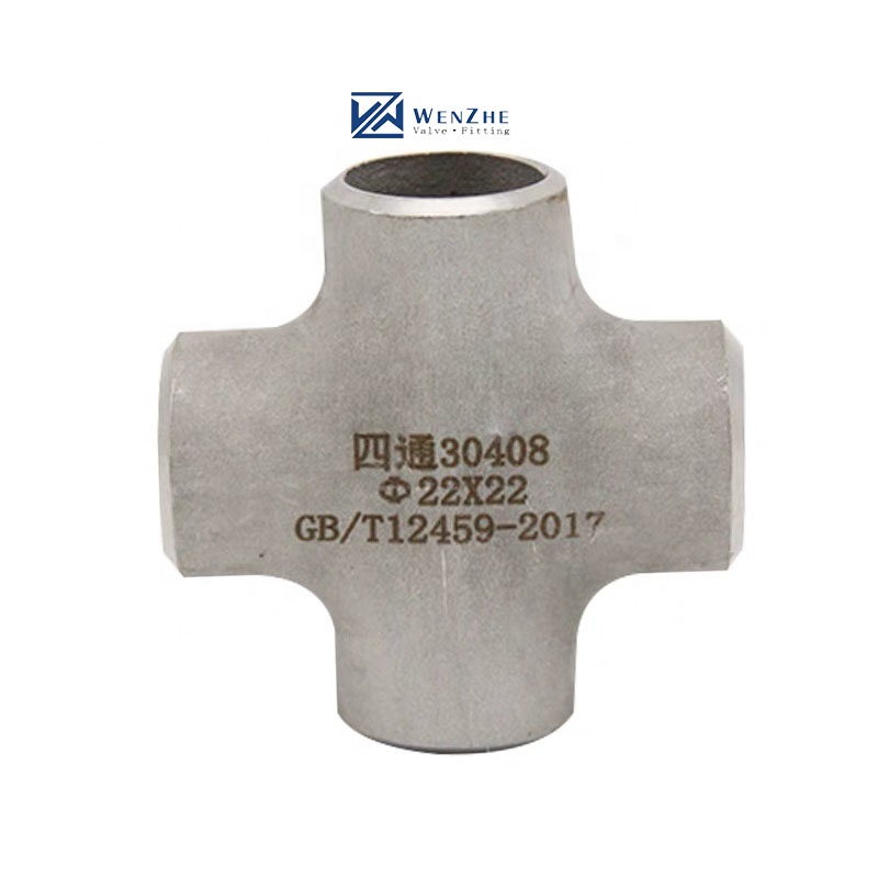 Stainless Steel SCH40S Butt Weld Pipe Fitting 4 Way Cross Connector 1"-4" DN25-DN100