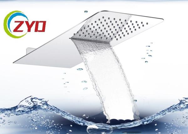 230x530mm Solid Square Ultra Thin Brushed 304 Stainless Steel Waterfall Shower