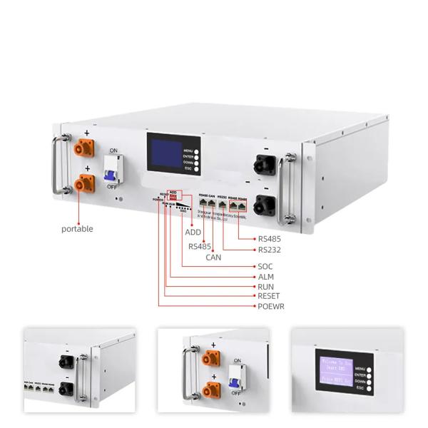 51.2V 50Ah LiFePo4 Battery Rack Mounted Home Battery Storage System 100AH 200Ah