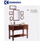 Bathroom Wall Counter Wash Basin Wooden Cabinet With Mirror, Cabinet Under The