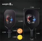 Carbon Fiber Pickleball Paddle Racket Thin Laminated Foam 280g