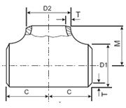 stainless steel straight tee