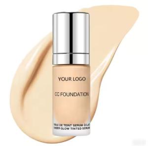 China Hot Private Label Brightening CC Foundation Makeup Foundation Whitening Waterproof Face Liquid Foundation factory