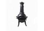 Outdoor Antique Cast Iron Garden Chimney European / American Wood Burning