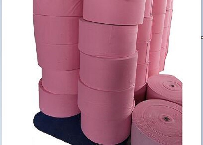 Bright Luster Regenerated Polyester Fiber , Needle Punched Non Woven Fabric Roll