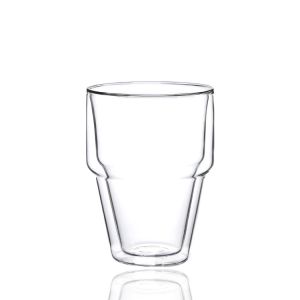China ODM 323ml Double Walled Insulated Coffee Glass Cups on sale