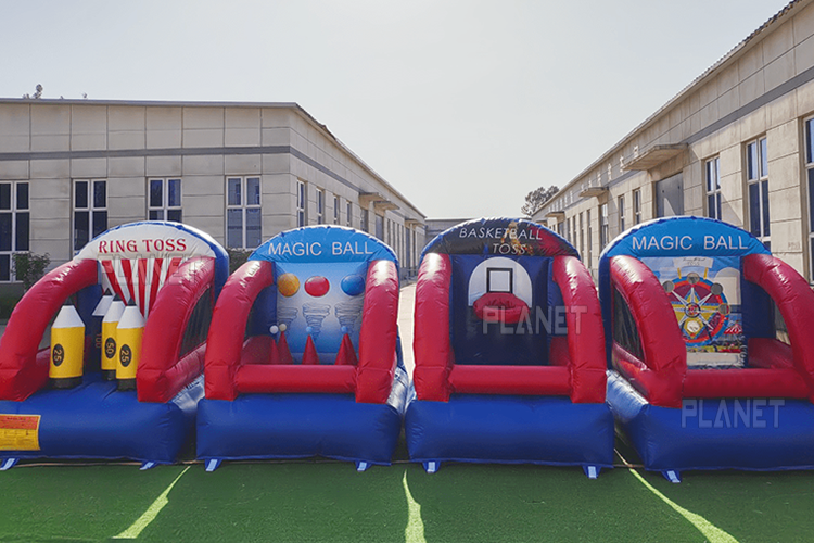 Newly Designed Exciting Carnival Games 4in1 Gaming Combo Inflatable Games for Kids