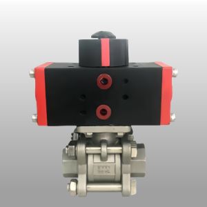 SS304 Pneumatic Actuated Ball Valve Customized BSP Thread Ball Valve