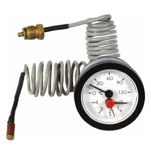 China 52mm 4 Bar Pressure Temperature Gauges Brass Thread Bimetallic Coil Thermometer factory