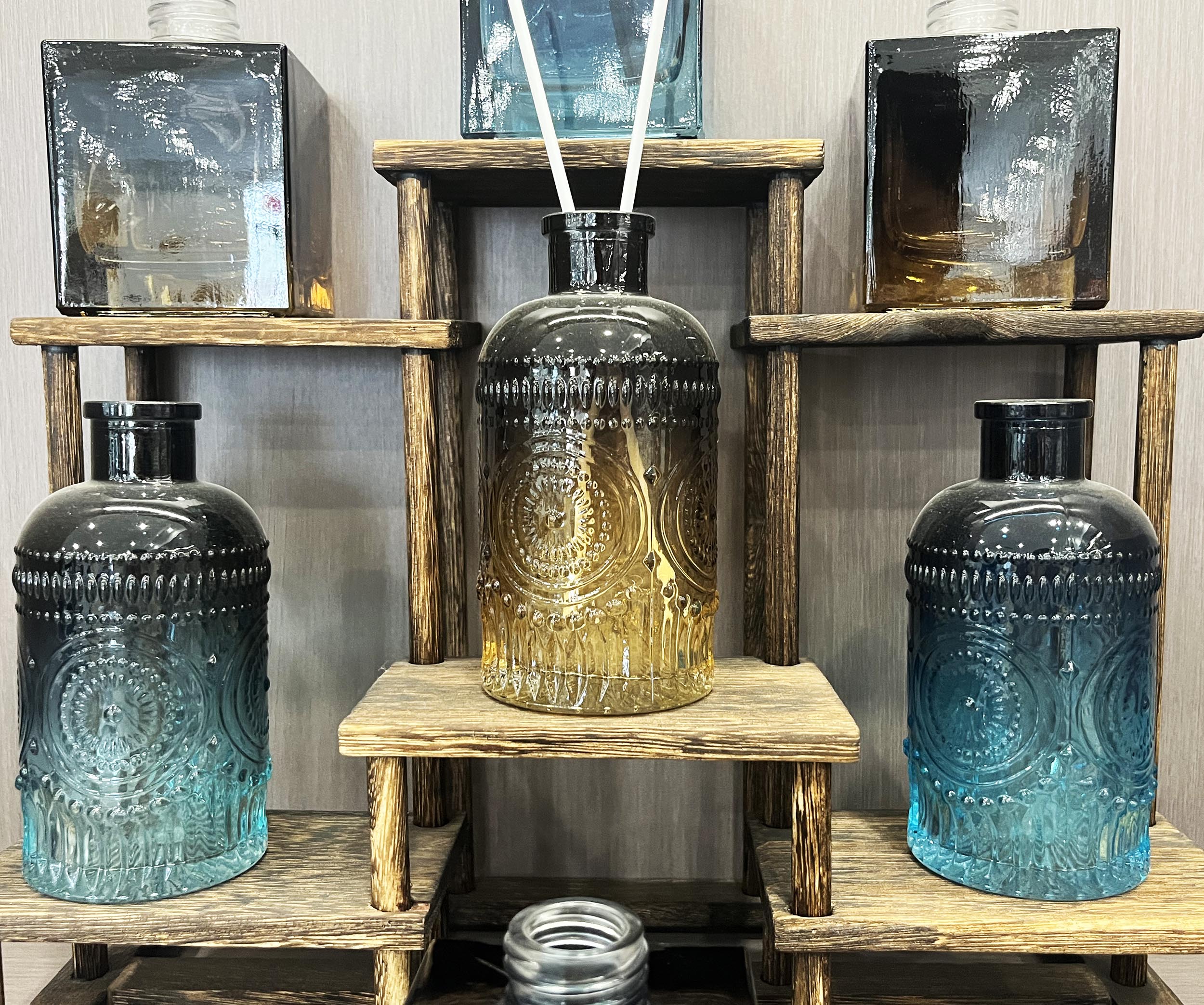 100ml and 300ml Clear Empty Luxury Aroma Perfume Reed Diffuser Glass Bottles with Box