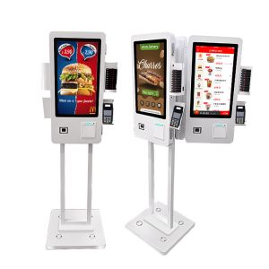 China 24&quot; Double Sided Terminal Self Service Order Kiosk With POS Bracket factory