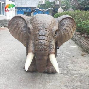 China Car Rideable Animatronic Elephant Equipment For Amusement Park factory