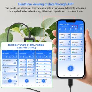 8-in-1 Soil Sensor For Android NPK PH Moisture EC Salinity Meter