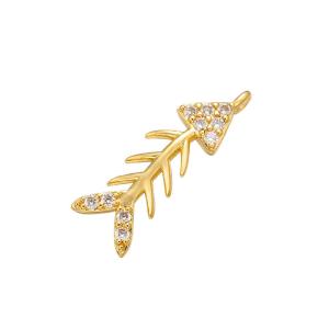 China Zircon Fish Bone Charm factory
