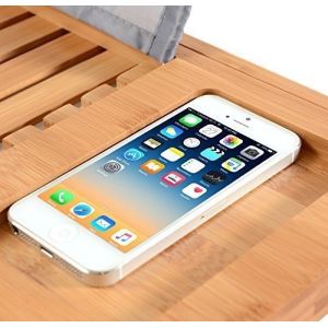 Sustainable Extendable Bath Tray Bamboo Bathroom Caddy Extra Large