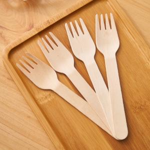 China Environmentally Friendly Wood Cutlery Disposable Wooden Fork For Takeaway factory