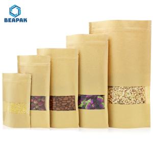 China Aluminum Foil Biodegradable Stand Up Kraft Zipper Pouch Bags factory