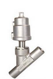 China Stainless Steel Weld Connection DN25 Pneumatic Angle Valve factory