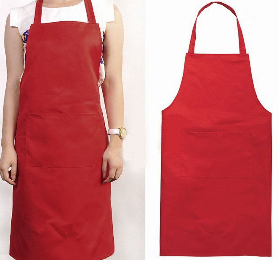Colorful Cotton Apron Customer Logo Printable 70*80cm Durable For Women Men