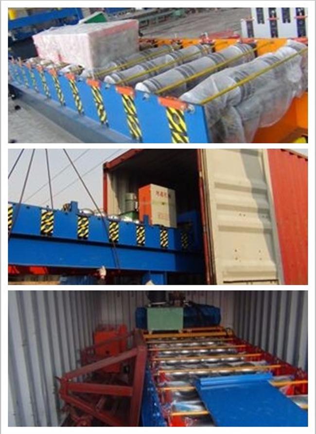 New blue color corrugated roof sheet roll forming machine / corrugated roof roll forming machine