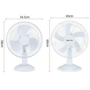 China 15W 12V 14&quot; Polysilicon Solar Table Pedestal Fan 1050rpm With Bright LED factory