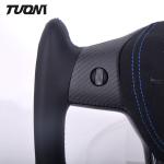Matte Carbon Fiber Smooth Leather Steering Wheel Tesla Model 3 Y X S