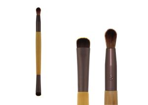 China Bamboo Handle Mini Makeup Blending Brush Cosmetic Weasel Hair 163mm factory